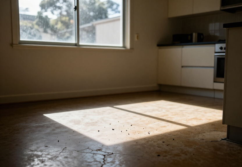 Termite damage in a Grose Vale home before treatment